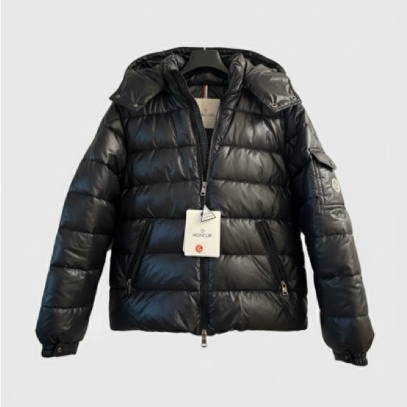 Moncler Jackets & Blazers - Moncler Shiny Black Quilted Jacket